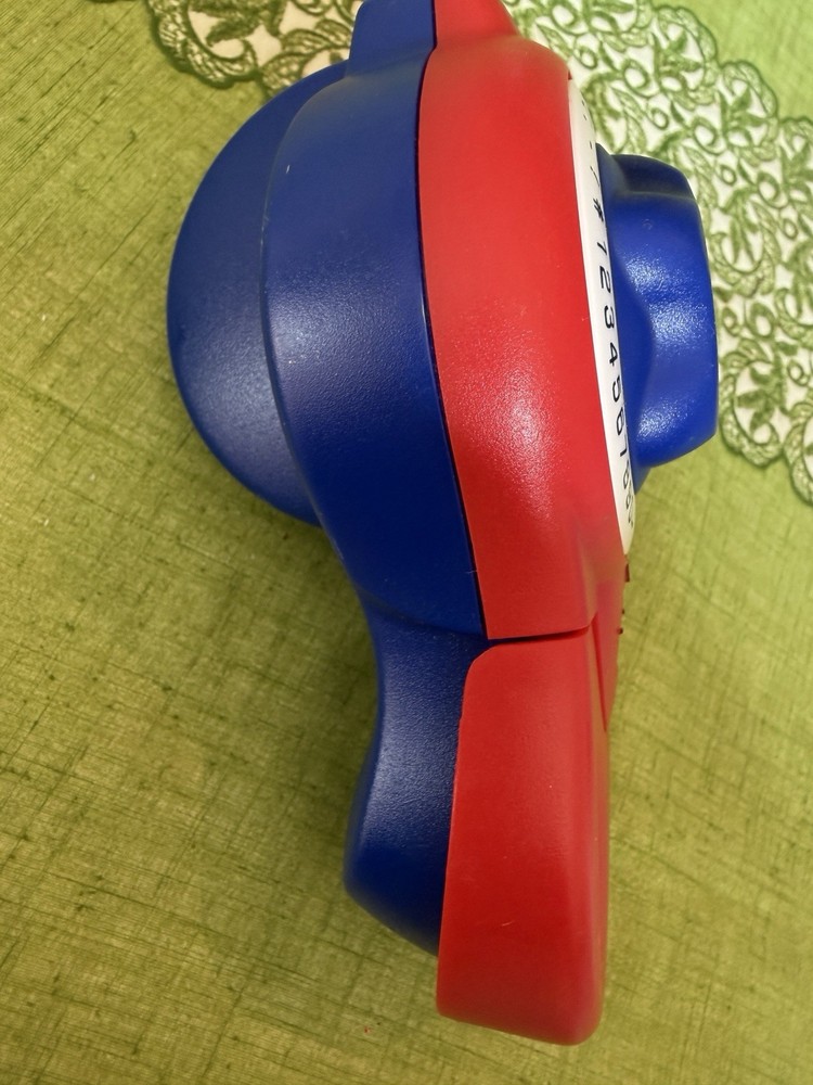 Dymo Red Blue Label Buddy Blaster Battery-Free Maker Small Embossed Maker