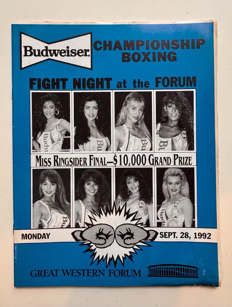 Boxing Program Roger ‘The Black Mamba’ Mayweather • Sept 1992