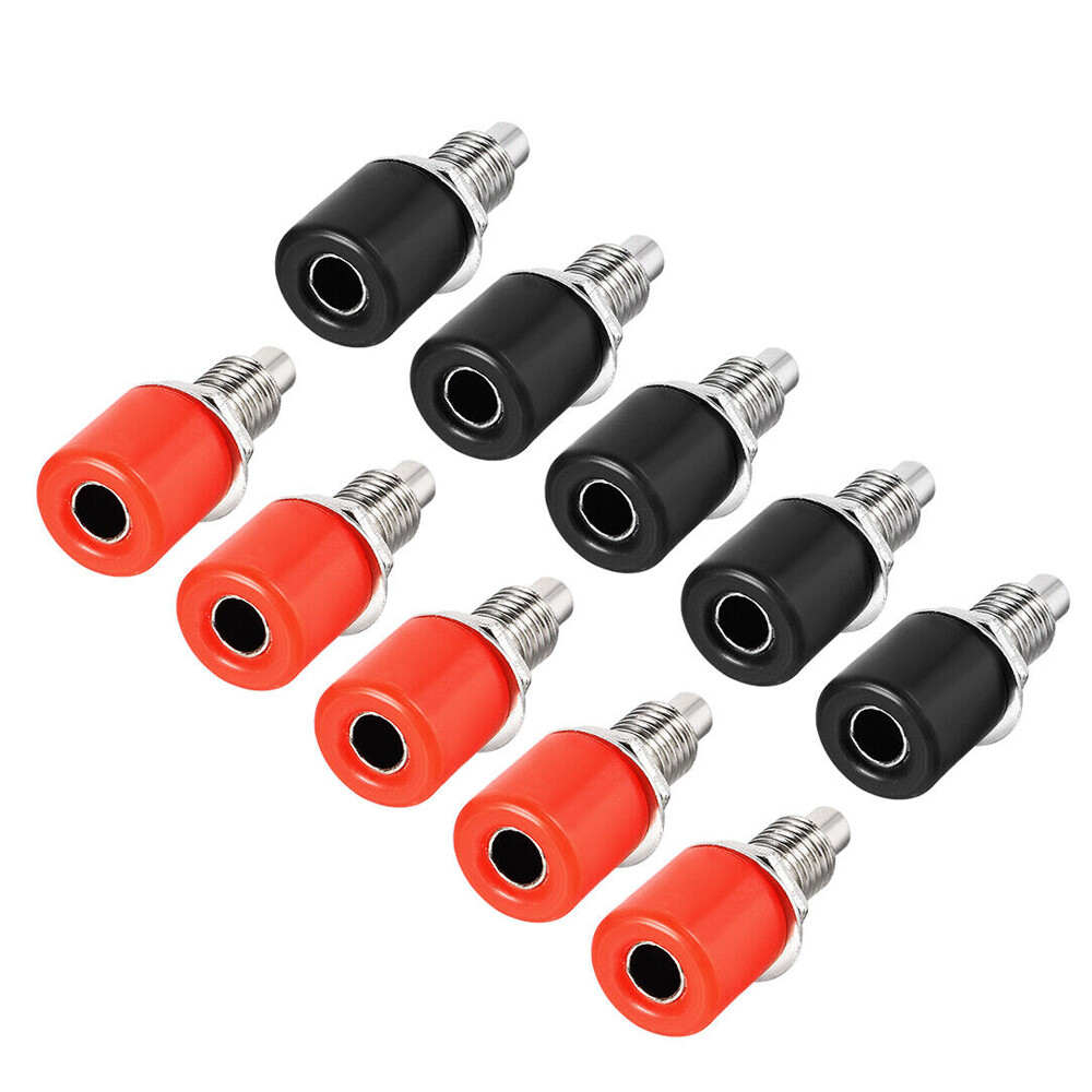 5/10Pairs Binding Post M6 M8 Thread Amplifier Connector Banana Plug Socket