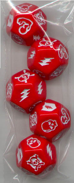 BattleDice - Opaque Red - 5 D12