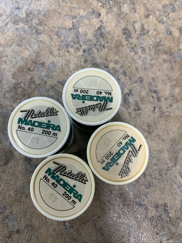 4 Spools MADEIRA Metallic Polyester Embroidery Thread 200M, # 65