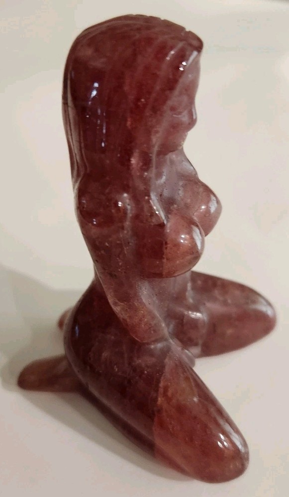 Stone Kneeling Goddess Figure