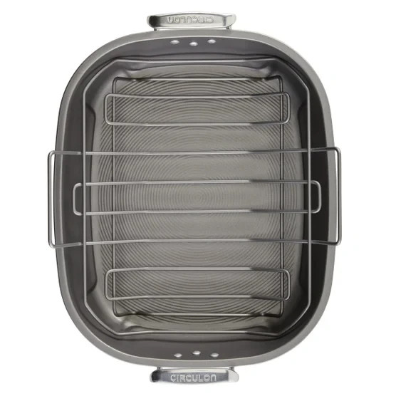 Circulon Non-stick Rectangular Oval Roaster Roasting Pan w/ Rack