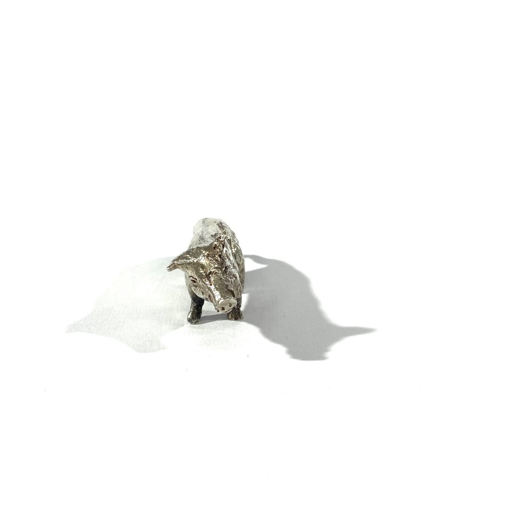 vintage heavy solid silver Warthog miniature , figurine