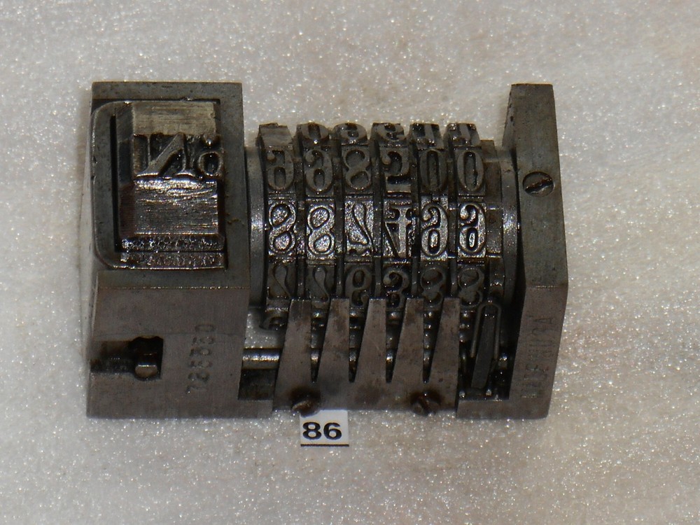 Blue Boy | letterpress numbering machine | 86