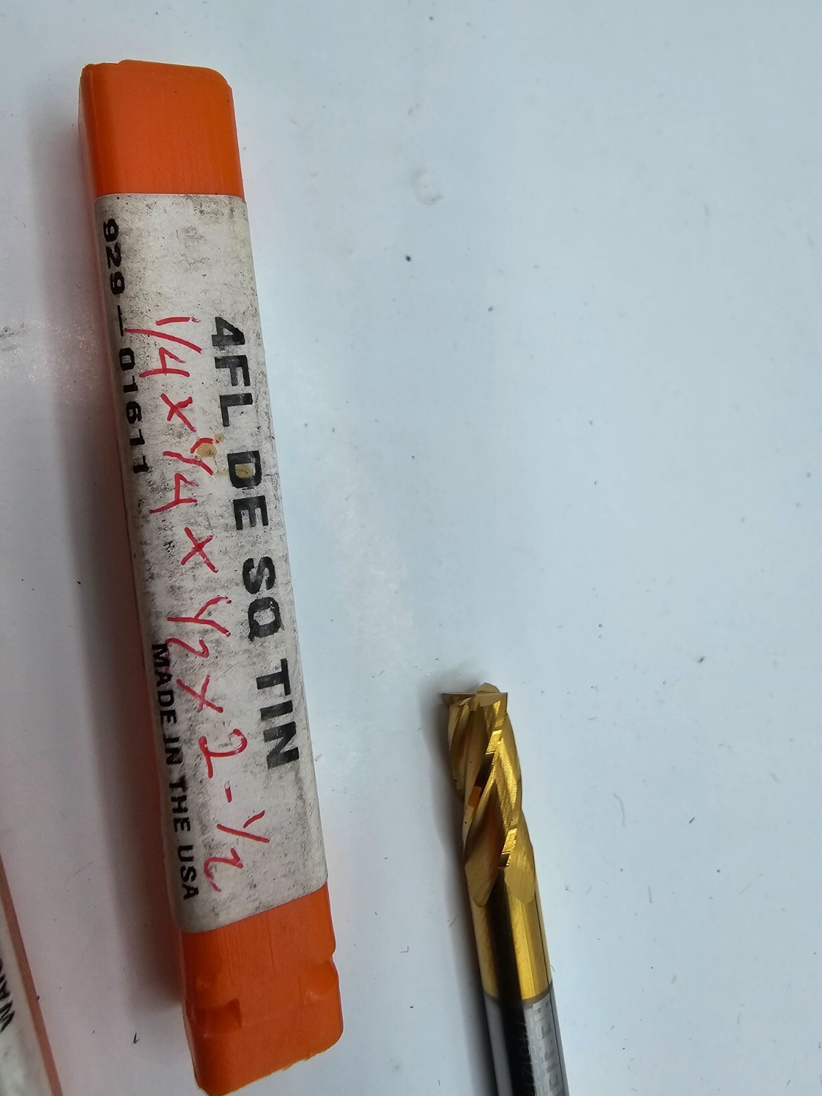 (QTY 2) HERTEL Square End Mill 1/4″ Dia, 1/2″ LOC, 4 FL Solid Carbide 74612177