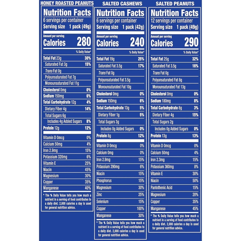 Planters Variety Pack Cashews & Peanuts, 24 pk.