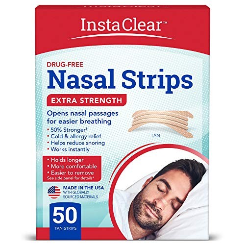 Instaclear Extra-Strength Nasal Strips, Tan 50 ct | Works  Assorted Colors