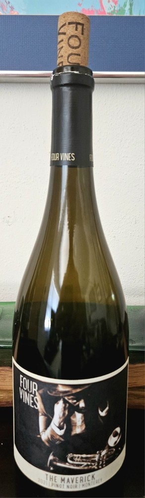 Four Vines "The Maverick" EMPTY Pinot Noir Wine Bottle