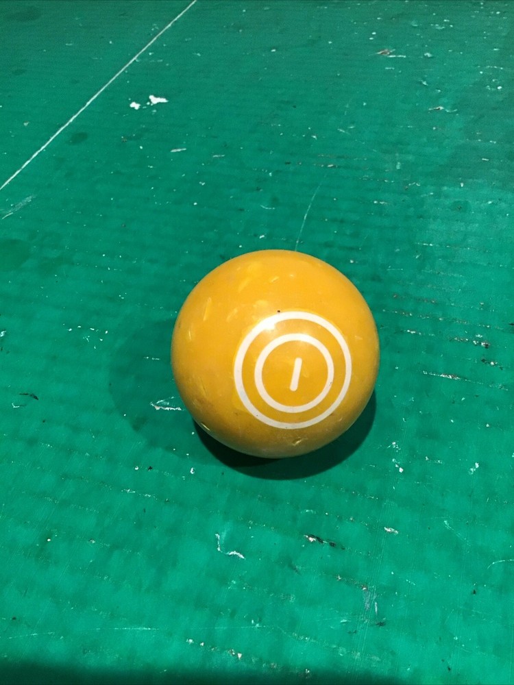 VTG Replacement 2 Ring Circle Billiard Pool Ball 2 1/4" # 1 Yellow Solid  (E)