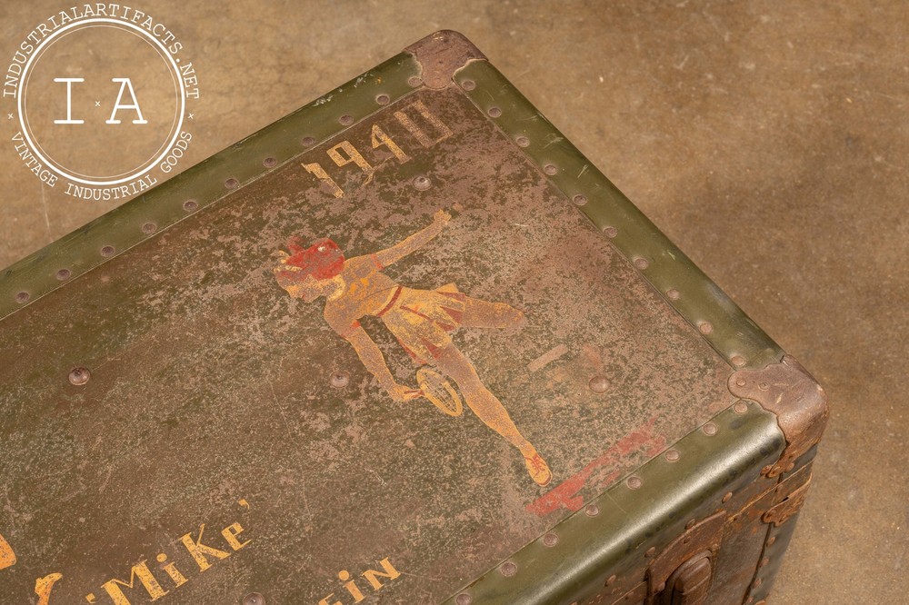Small Vintage Steamer Trunk