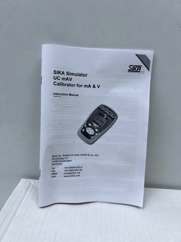 SIKA UC mAV.2 Handheld calibrator / simulator for current and voltage output