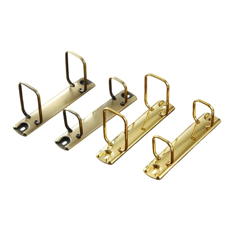 2Pcs Square Metal Binding Clip Two Hole Metal Binding Rings For Documents