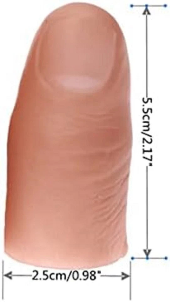 Fake Soft Thumb Tip Magic Trick Prop - 5 Pcs