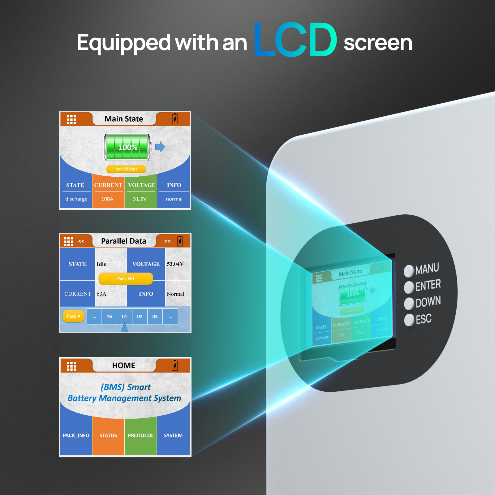 ECO-WORTHY 2Pack 14kWh 48V 280AH LiFePO4 Battery Vertical Standing Solar Backup