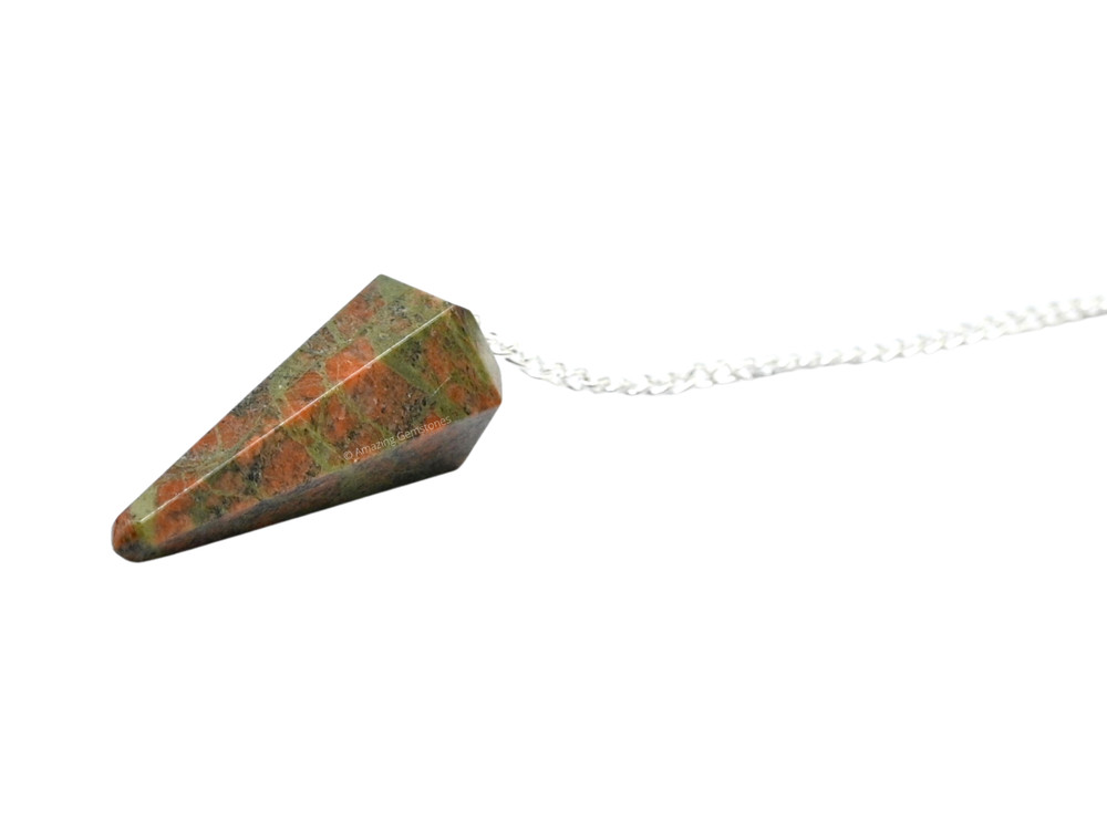 Unakite Dowsing Crystal Pendulum