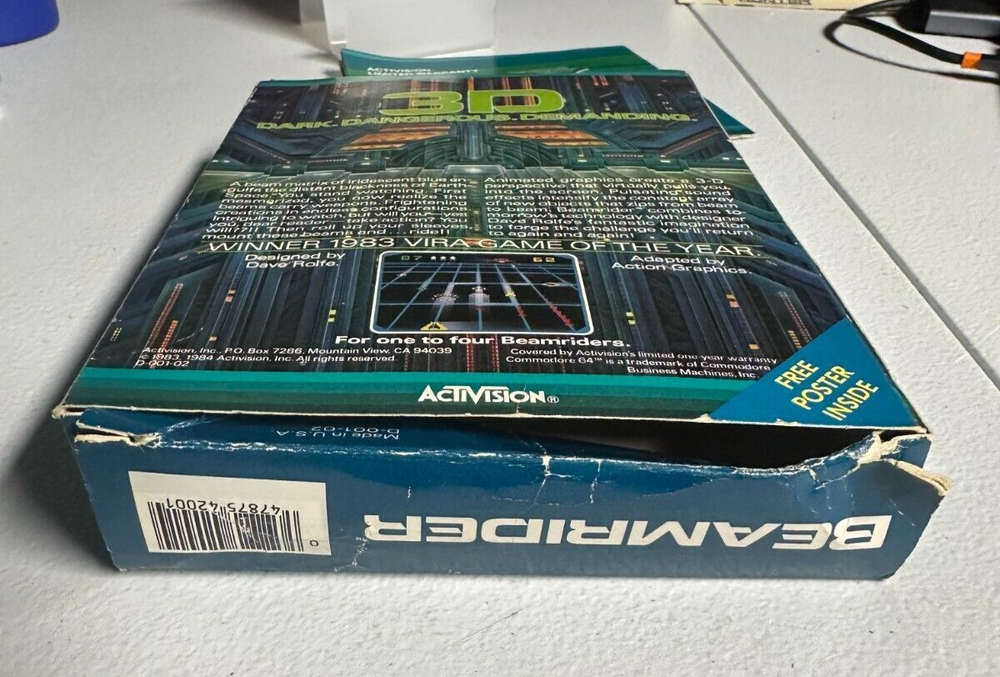 Beamrider Commodore 64 C64 (Box & Cart Only)