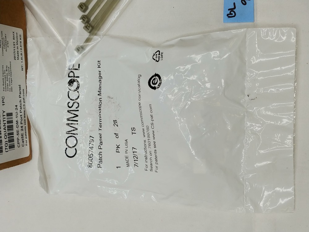 COMMSCOPE CPP-5E-DM-1U-24 CAT 5E 24-PORT PATCH PANEL NEW OPEN