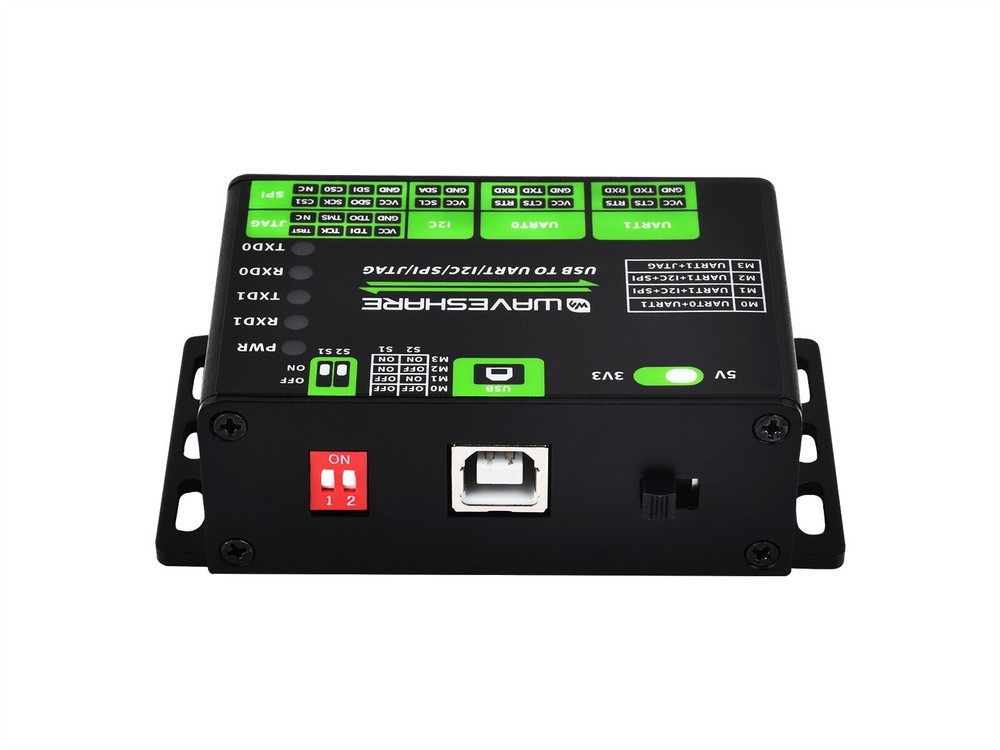 Waveshare USB To UART/I2C/SPI/JTAG Converter Support Multiple Interfaces 3.3V/5V