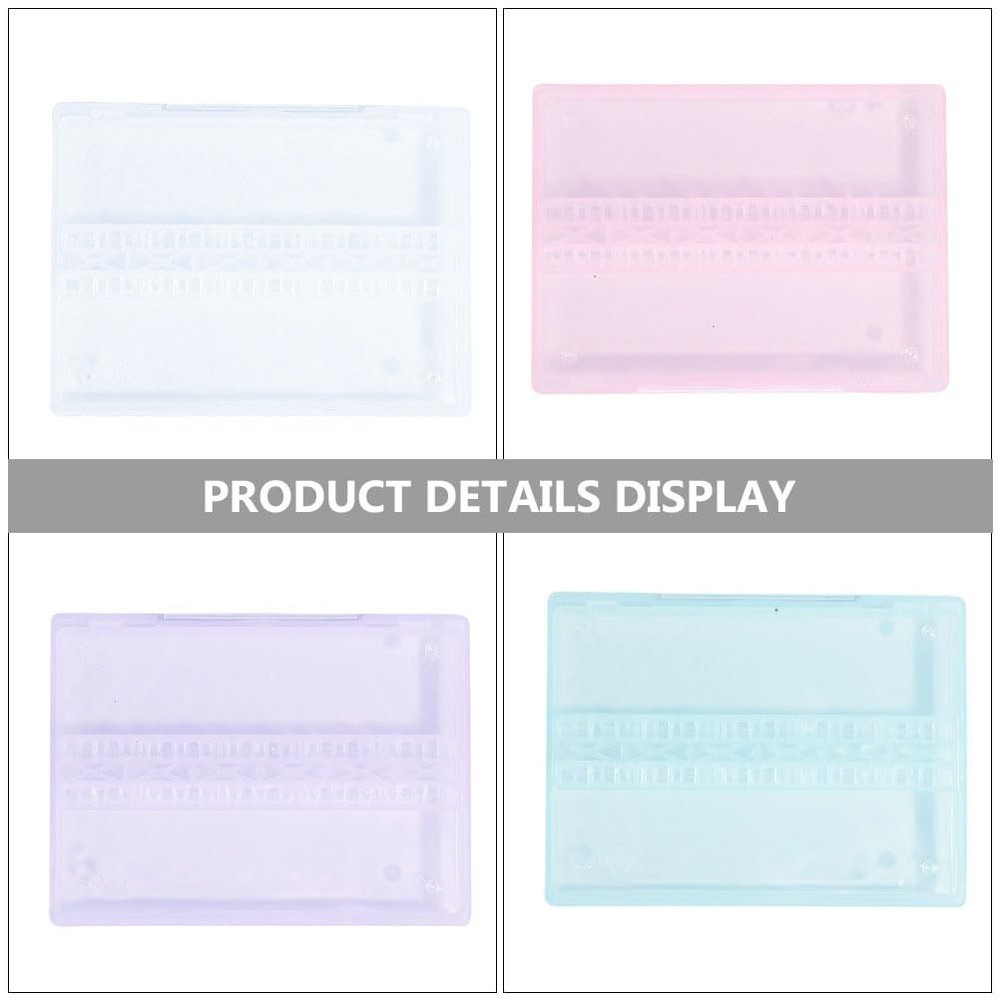 Nail Drill Bits Cases Nail Drill Manicure Case: 4pcs 14 Grids Nails Drill Bit...