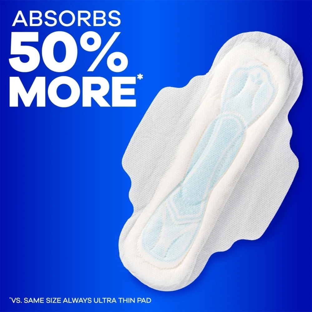 Extra Long Super Absorbency Maxi Pads with Wings Size 3 33 Count