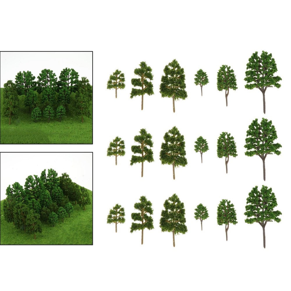 18pcs/Pack Assorted Railway Scenery Model Tree Landscape Layout Scenery