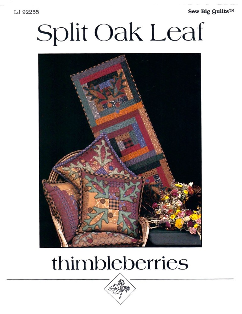 Thimbleberries Split Oak Leaf Pillow & Runner Pattern 1996 LJ92255 FREE USA SHIP