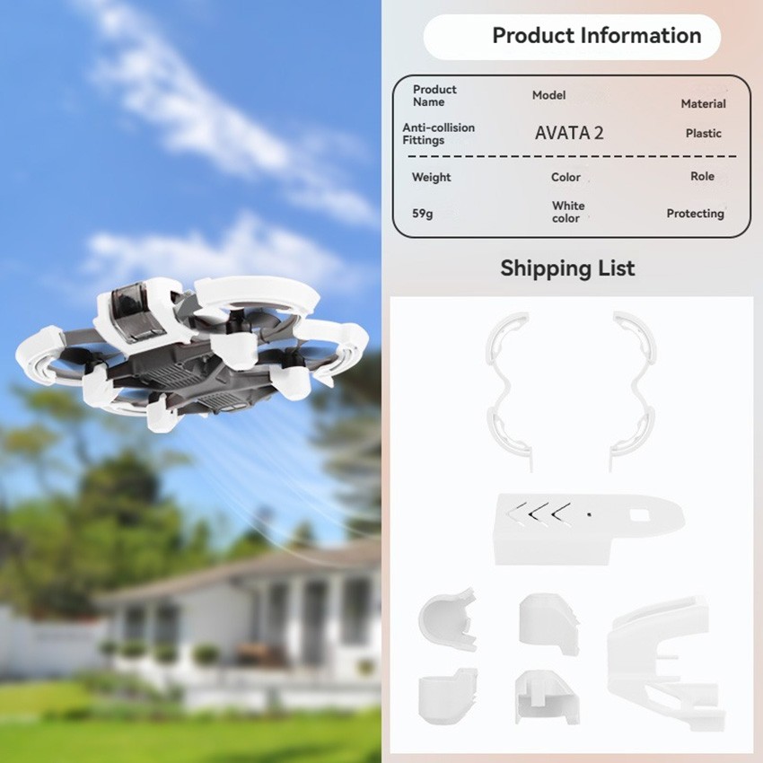 Protective Guard For DJI Avata 2 Drone Lens Bumper Protective Ring Bumper Set