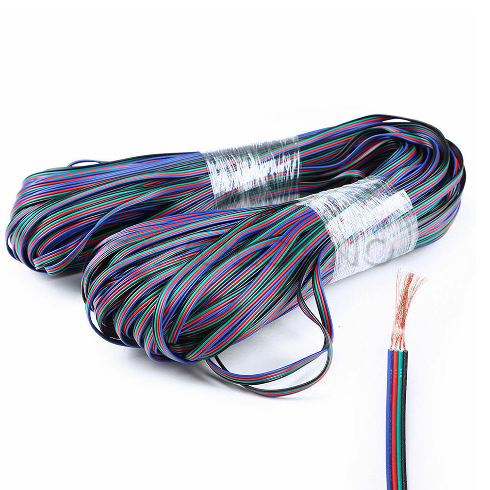 4-PIN RGB Extension Connector Wire Cable Cord For 3528/5050 RGB LED Strip Light