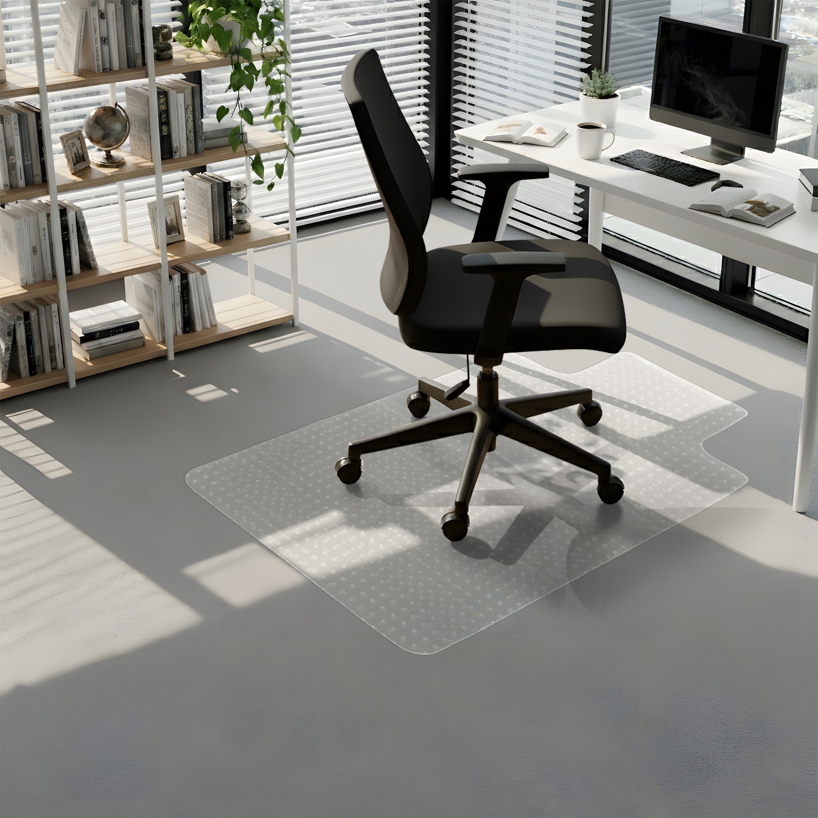 Office Chair Mat with Non-Slip Back - 48x30 Inch PVC Carpet Guard with Nail
