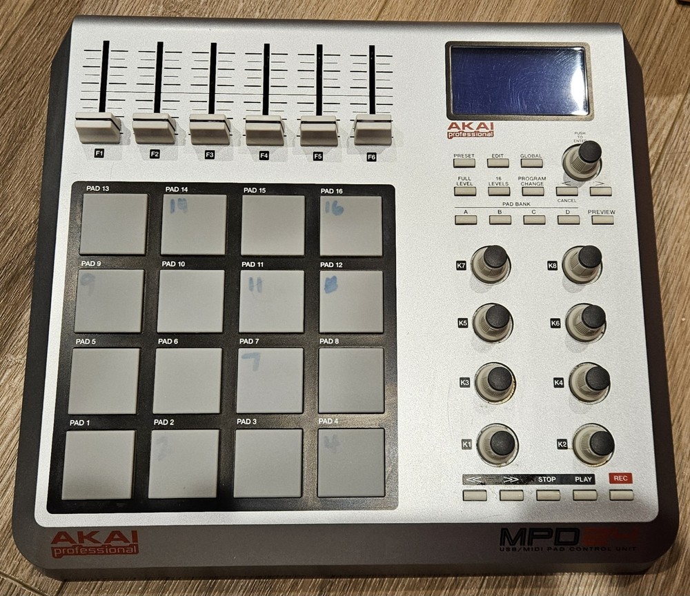 Akai Pro MPD24 USB MIDI Controller with Display - 16 Velocity Sensitive Pads