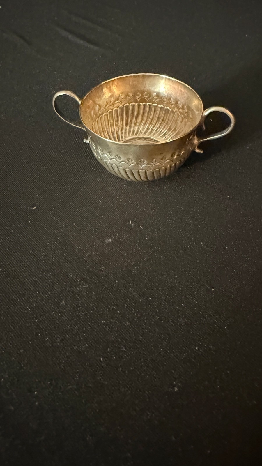 Early George I Britannia Sterling Silver Miniature Caudle Cup London 1718