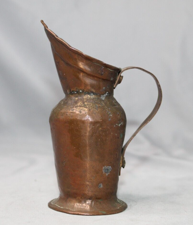 Handcrafted Small Copper Pitcher Hammered Decorative Made in India Small