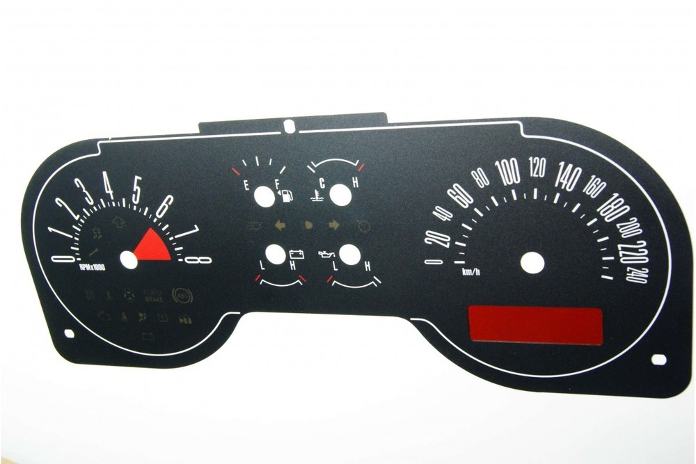 Ford MUSTANG 2005-2012 Replacement Black Dial Conversion Kit Mph to Kmh Tacho Sp