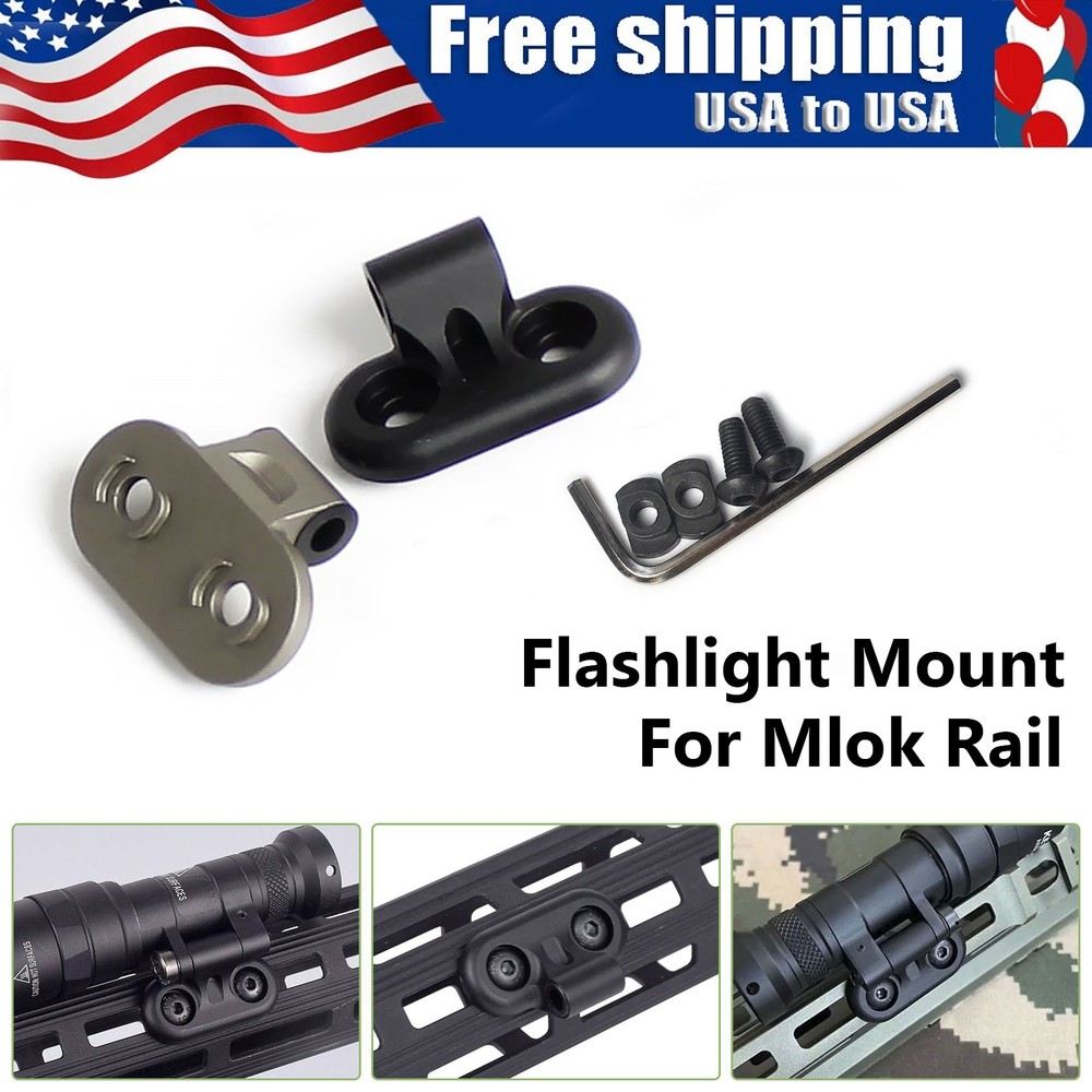 MLOK Offset Rail Mount For Tactical Flashlight M640DF M640V DF M340C M340V