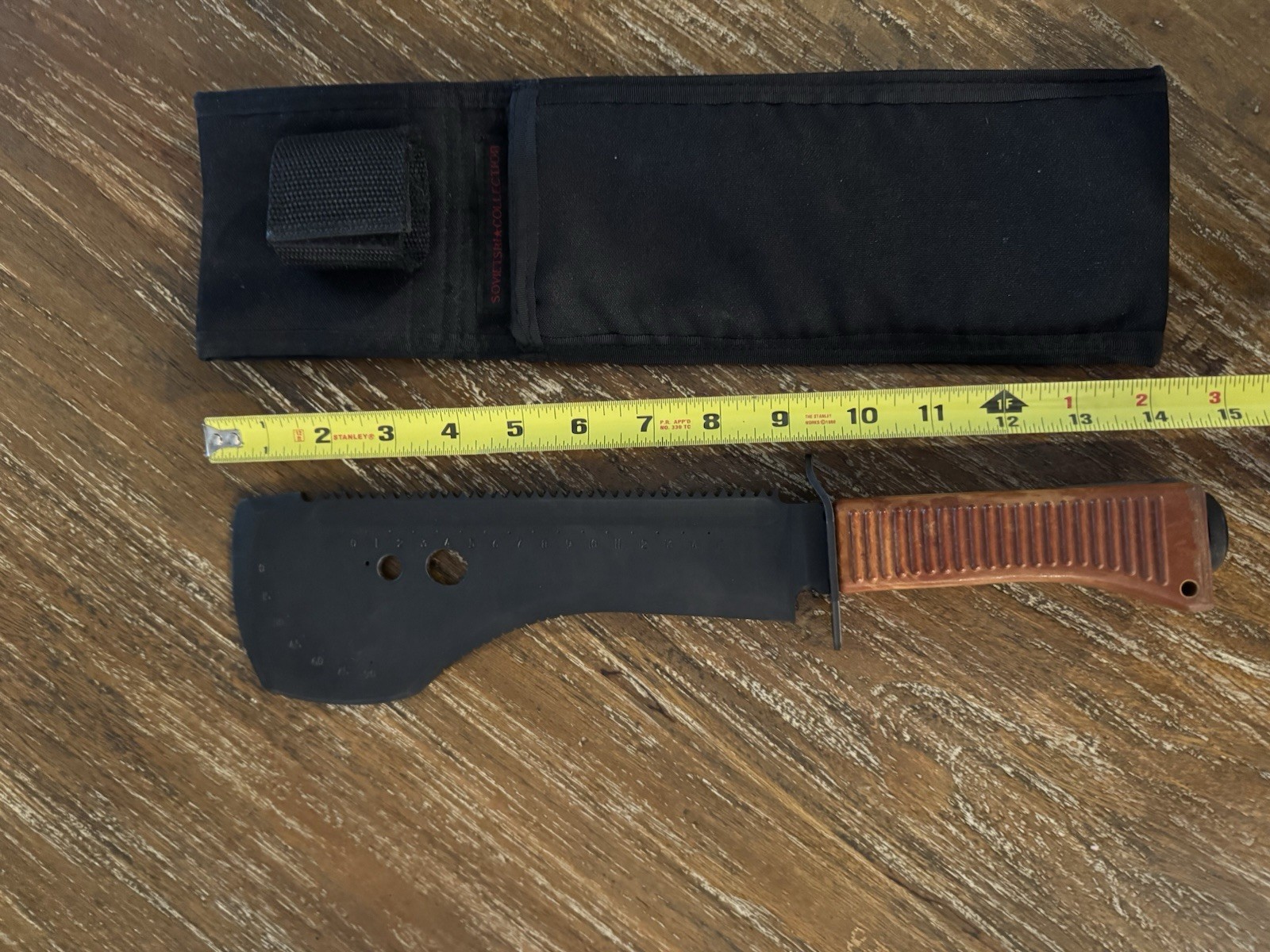 Sovietski Spetsnaz 9" Survival Machete, Brown Bakelite / Black High Carbon Steel