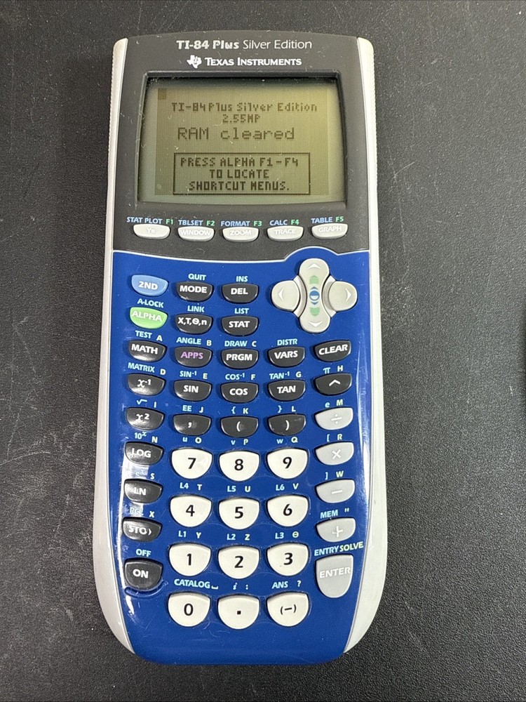 Texas Instruments TI-84 Plus Black Graphing Calculator Tested Working W/Case