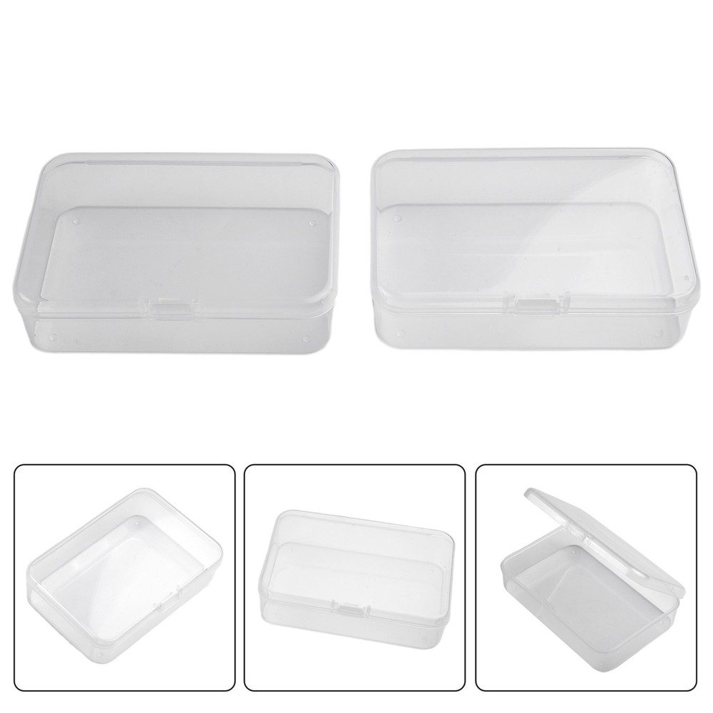 Plastic Box Rectangle Keeper Transparent Crafts Organizer 5pcs Storage