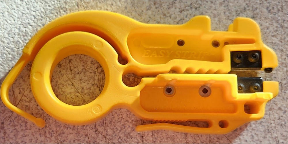 Easy Strip Cat Communications Wire Stripper Tool Yellow
