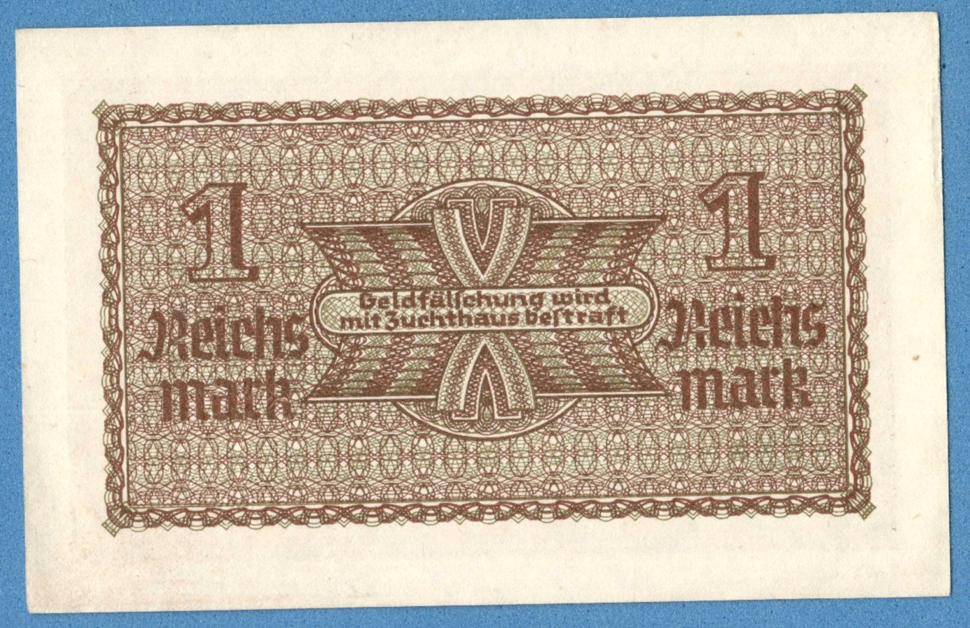 1940-45 GERMANY OCCUPIED TERRITORIES 1 RM EAGLE W/H SWASTIKA UNC 1103