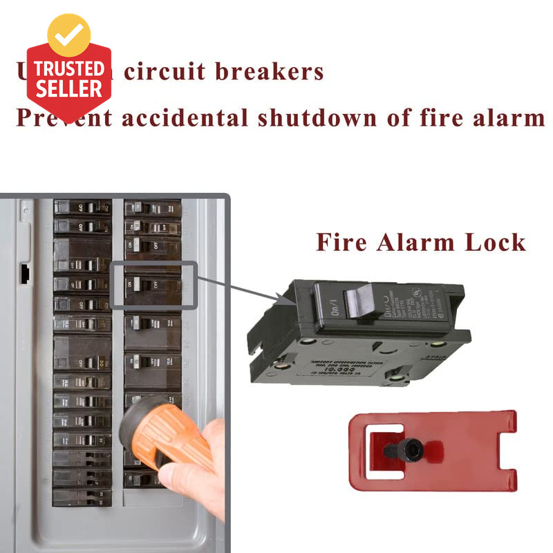 2 Sets ELOCK-FA Fire Alarm Lock, E-Series Fire Lockout Kit, Red1