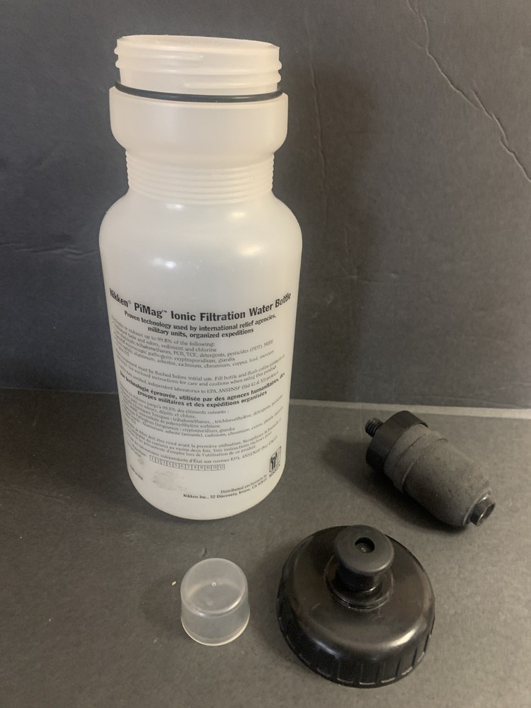 NIKKEN PIMAG 32oz PULL-TOP IONIC FILTRATION WATER BOTTLE #1327
