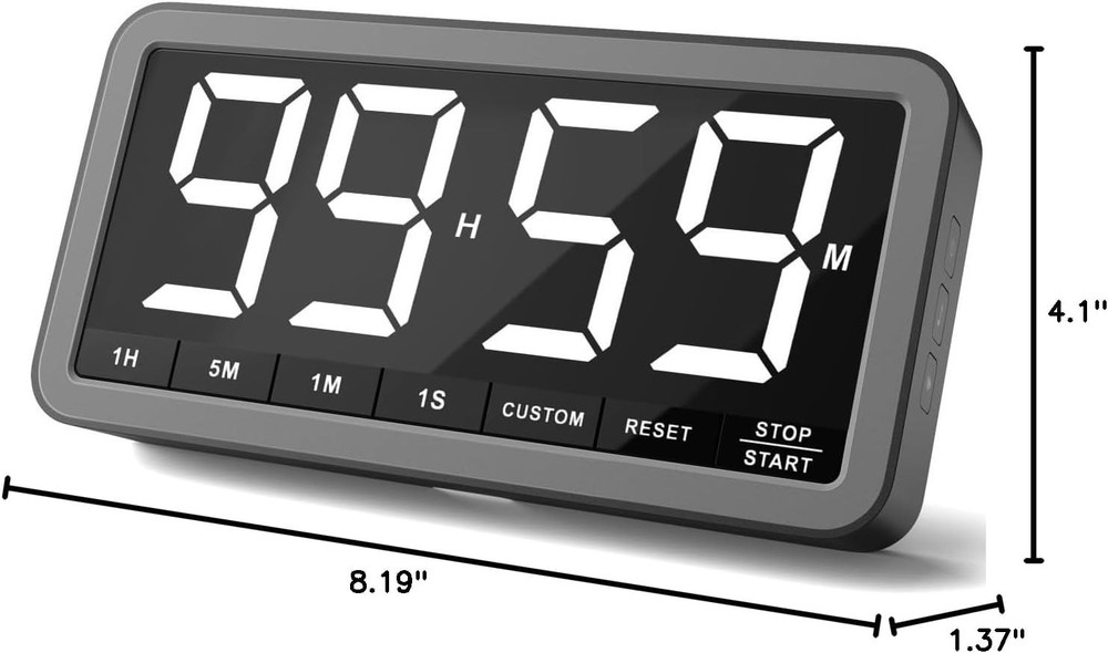 7.8” Digital Kitchen Timer - Extra Large Display for Effortless Time Management