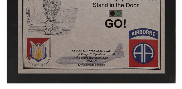 MC-NICE: ARMY Airborne "The Jumpmaster" ALL UNITS Framed PERSONALIZED