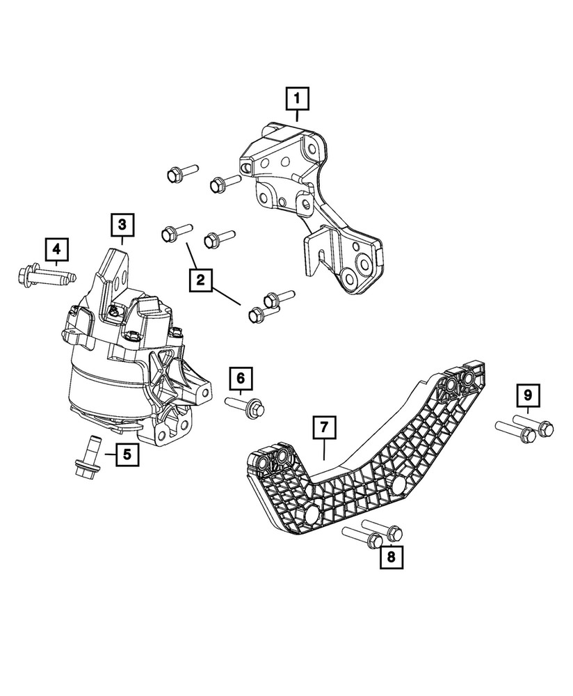 Genuine Mopar Engine Mount Bracket 68507257AA