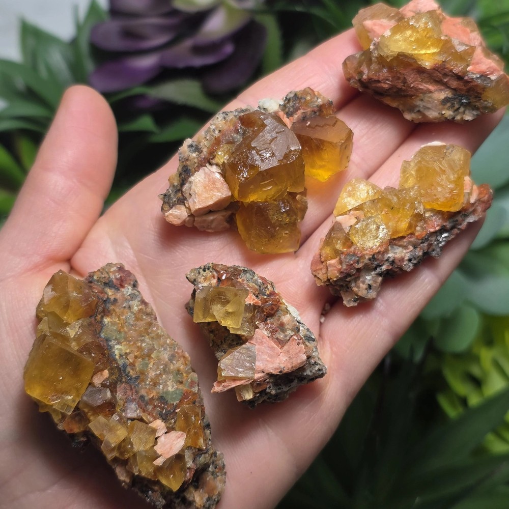 Yellow Fluorite Cluster
