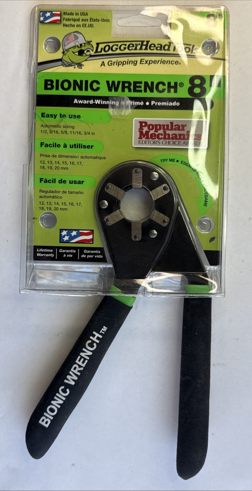Logger Head Tools 8" Bionic Wrench Made in USA
