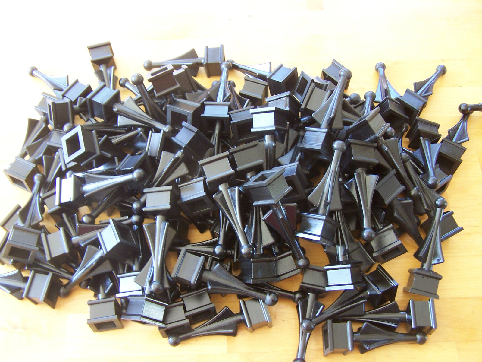 Lot of 40 Black Plastic 1 inch picket fence finials