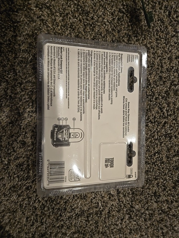 Master Lock 312TRI keyed Laminated Padlocks 3 Pack (F11)