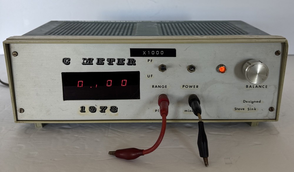 C Meter Capacitance Meter 1978 Digital Display Steve Sink Powers On Untested